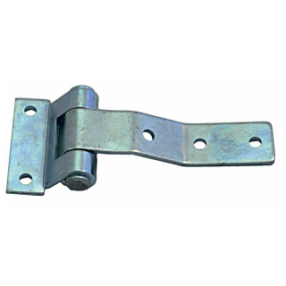 Bisagra para puerta, galvanizada, acodada para atornillar, 145 mm de largo