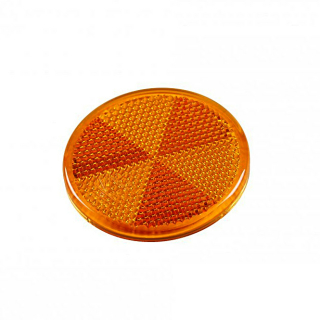 Reflector amarillo, Ø 60 mm, con película adhesiva