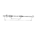 Cables KNOTT Bowden para dispositivos de inducción de altura regulable HL 1200 mm / GL 1570 mm, KV13HV-C, KV20HV-A