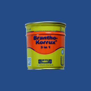 Brantho Korrux "3 en 1" Lata de 0,75 litros azul brillante / azul medio RAL 5007