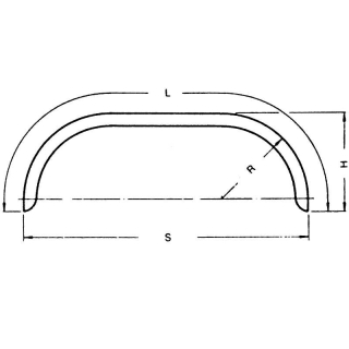 Perfil guardabarros doble eje 12/40 B220 R375 L1980 S1550 H375