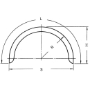 Perfil de guardabarros monoeje 12/40 B220 R375 L1210 S750 H390