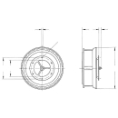 Ventilador de techo giratorio, plástico, Ø 250 mm