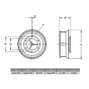 Ventilador de techo giratorio, plástico, Ø 250 mm