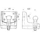 Placa enroscable de bolas de acoplamiento 83/56 - 120 kg