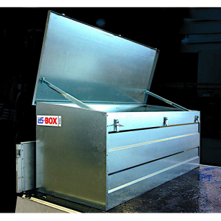 Caja de transporte de chapa de acero galvanizado L1840 x W730 x H1 = 630 x H2 = 715