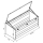 Caja de transporte de chapa de acero galvanizado L1840 x W730 x H1 = 630 x H2 = 715