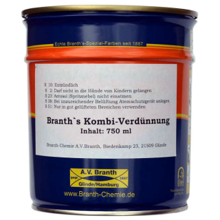 BRANTHs Combi Thinner 0,75 litros - evaporación rápida