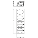 Sistema modular de luces traseras JOKON 810 marco de sujeción para 4 módulos