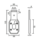 Soporte de goma para Flexipoint I flexible 115 mm